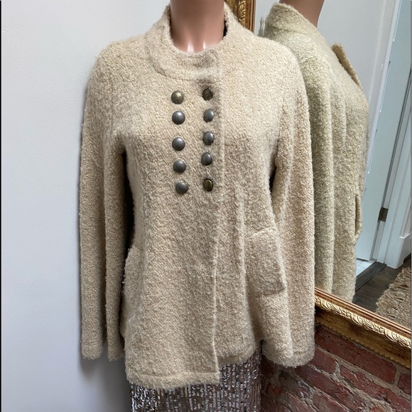 FREE PEOPLE| double breasted wool coat | L - Picture 6 of 12